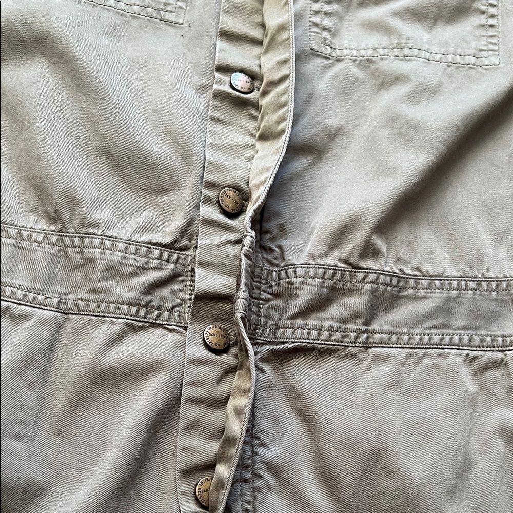 Like New! Current/Elliott The Mechanic Cotton Twill Jumpsuit Army Green Size 1 - Picture 10 of 15